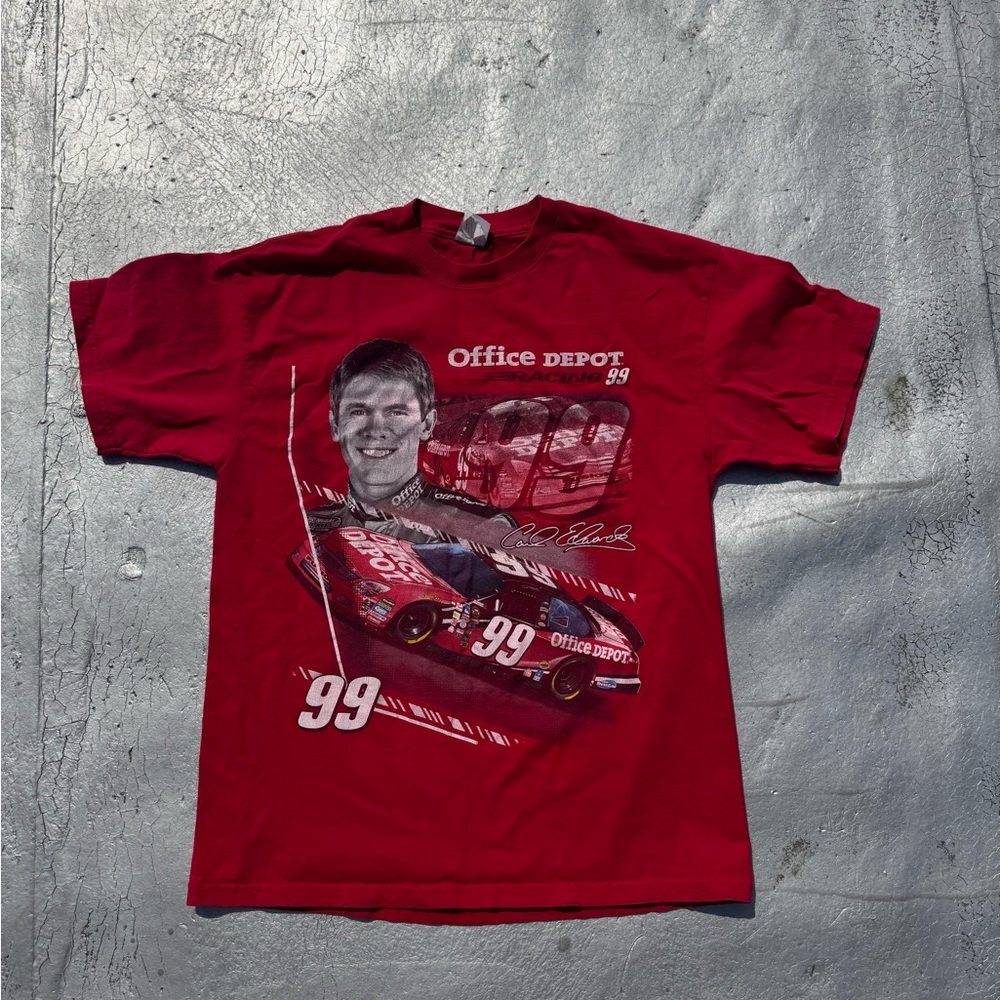 Red NASCAR Carl Edward’s Graphic Men's T-Shirt